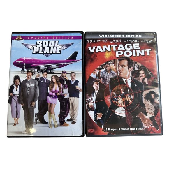 Movie Lot 2 DVDs Vantage Point Widescreen & Soul Plane Special Edition Pre-Owned - Picture 1 of 4